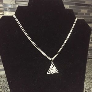 Silver Celtic Knot with Italian Necklace